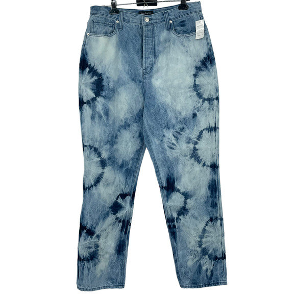 JUICY COUTURE Indigo Relaxed-Fit Tie-Dyed Button Fly Jeans Size 30 NWT - Picture 1 of 13